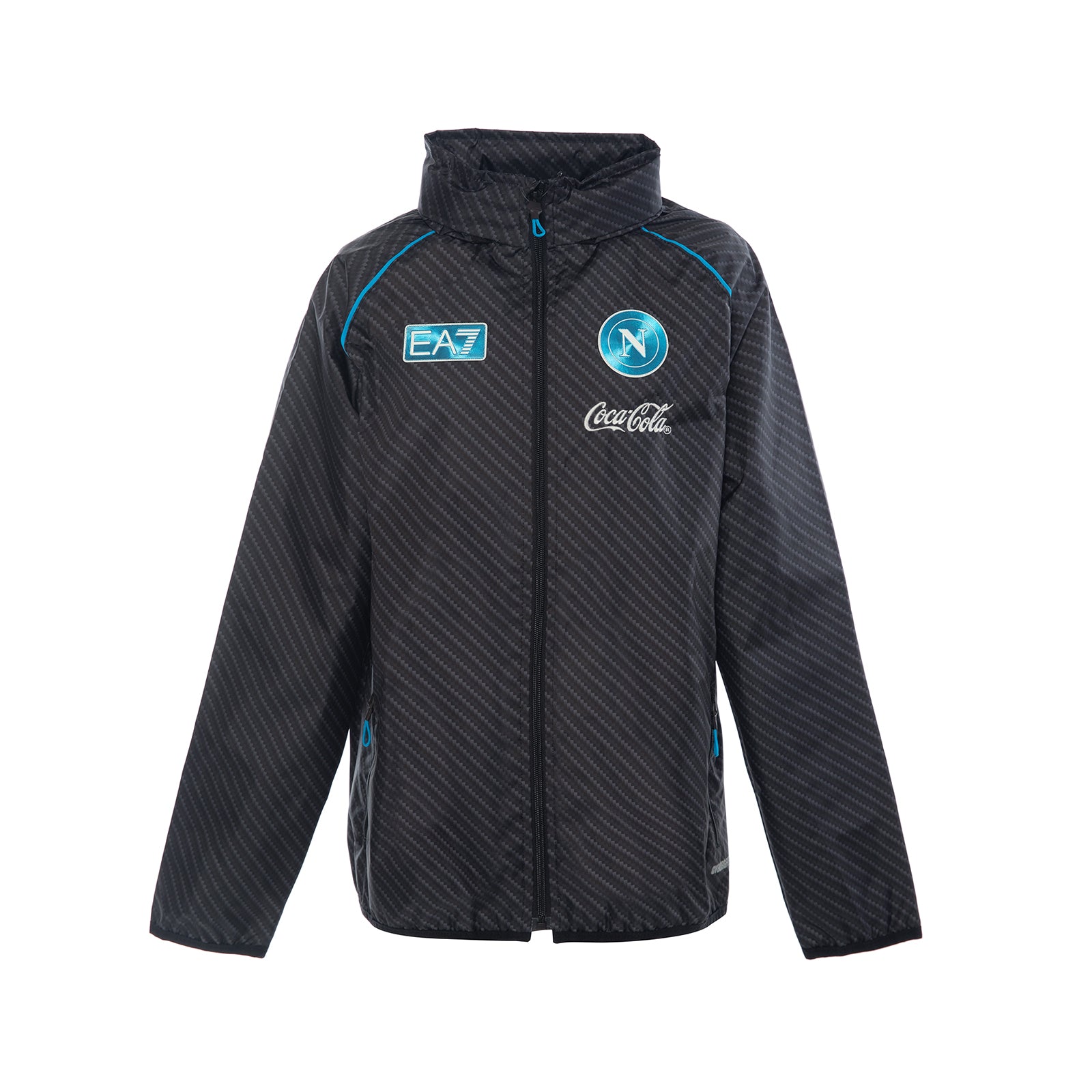 SSC Napoli Ebony Full Zip Windbreaker Jacket For Kids 2025/2026
