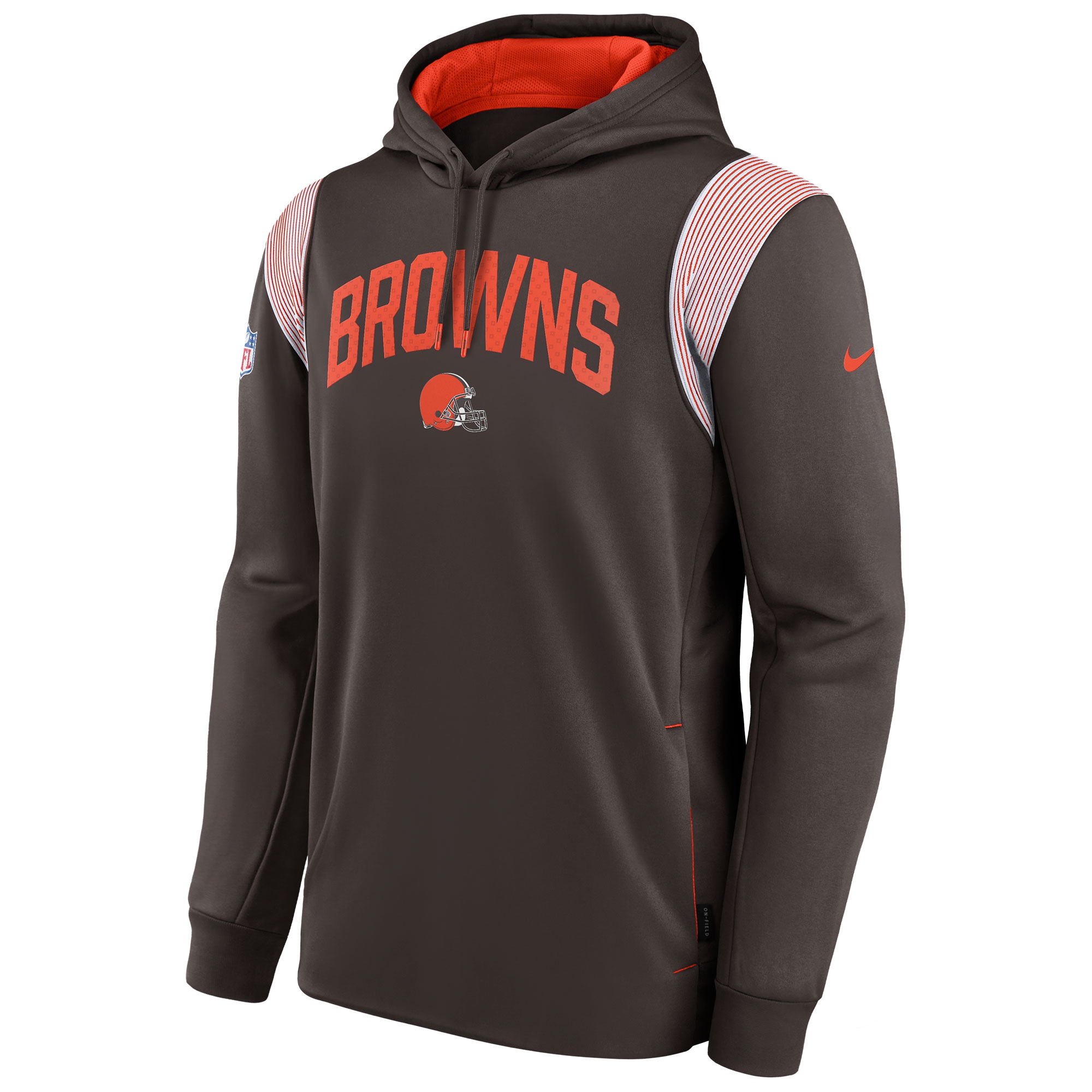 Cleveland Browns 2022 NFL On-Field Sideline Nike Therma-FIT Hoodie Brown