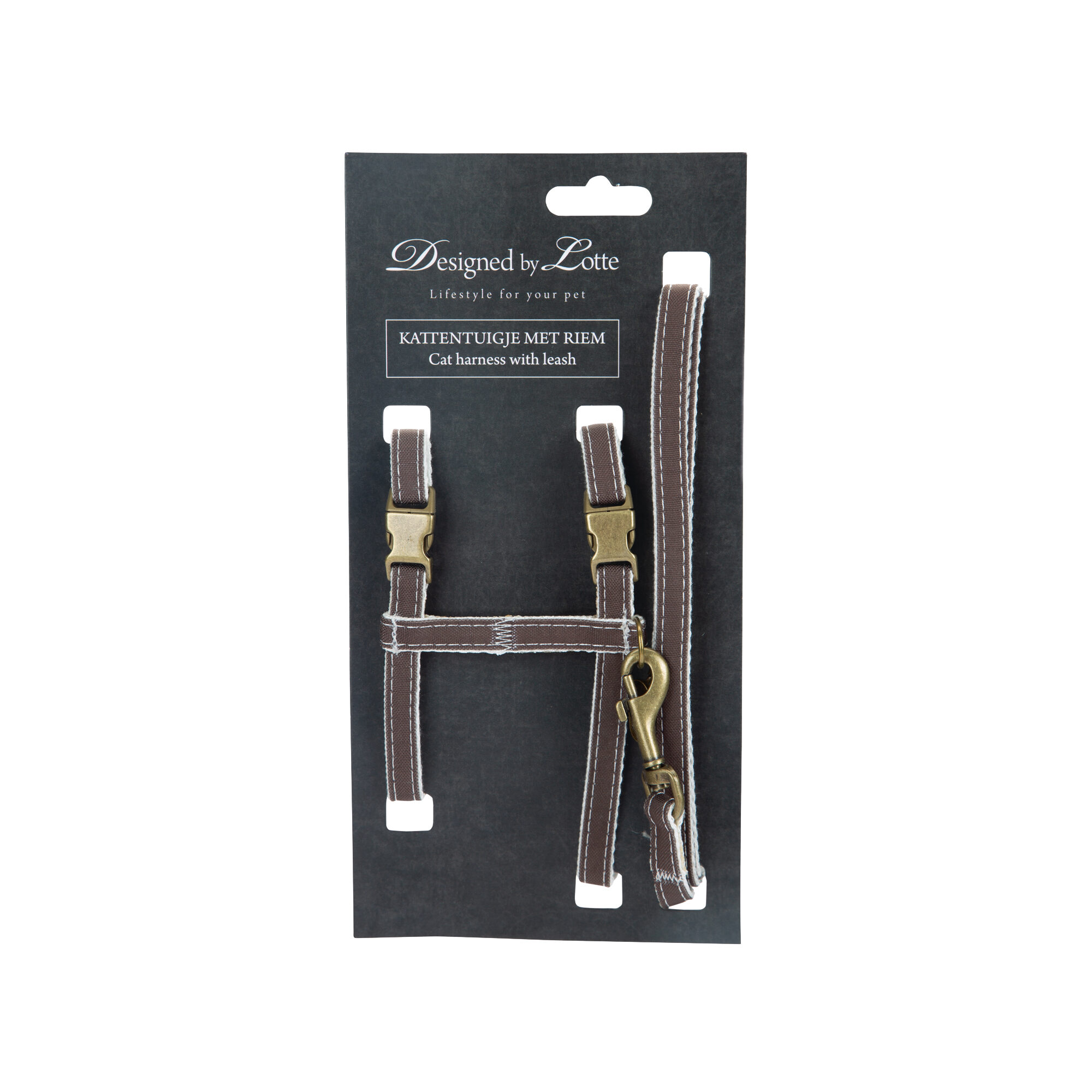 Designed by Lotte Virante Cat Harness - Light Pink - 27 - 45cm x 10mm