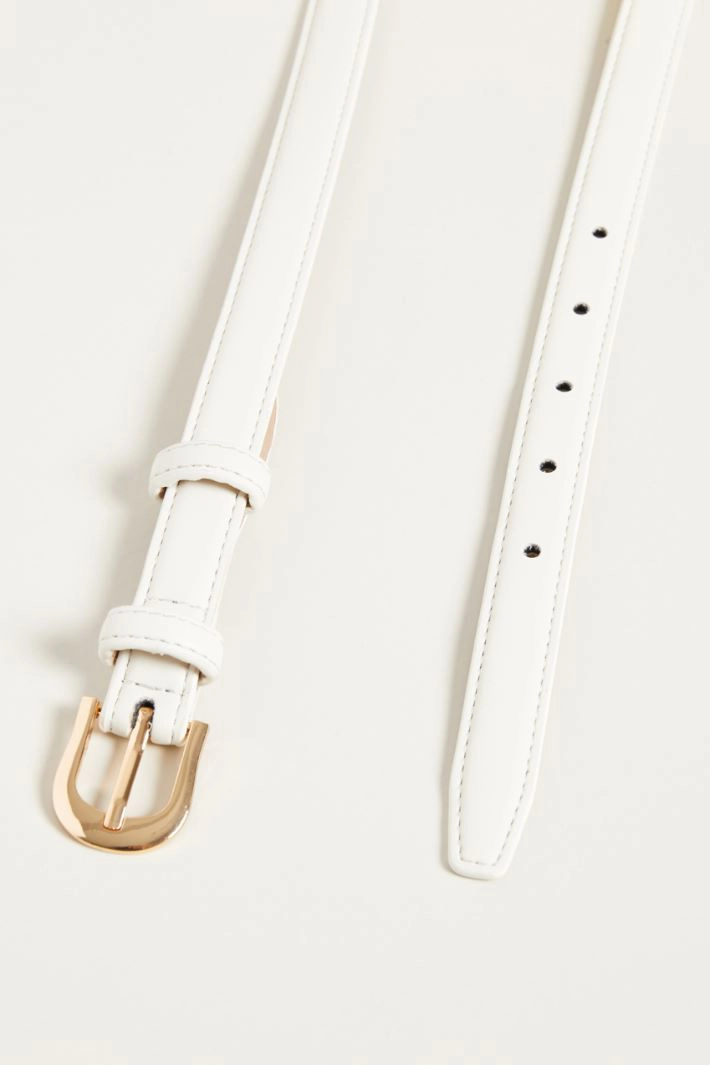 Thin coated belt - WHITE