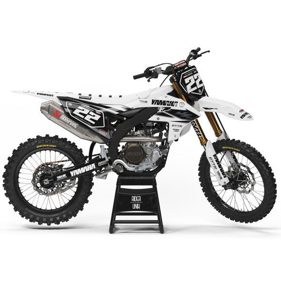 Kit déco RiderUnik LOC25 WHITE - BlancYAMAHA 450 YZ 450 F (CJ10) - 2006 - 2009Ref : RU2907 / YA-LOC25WH-25