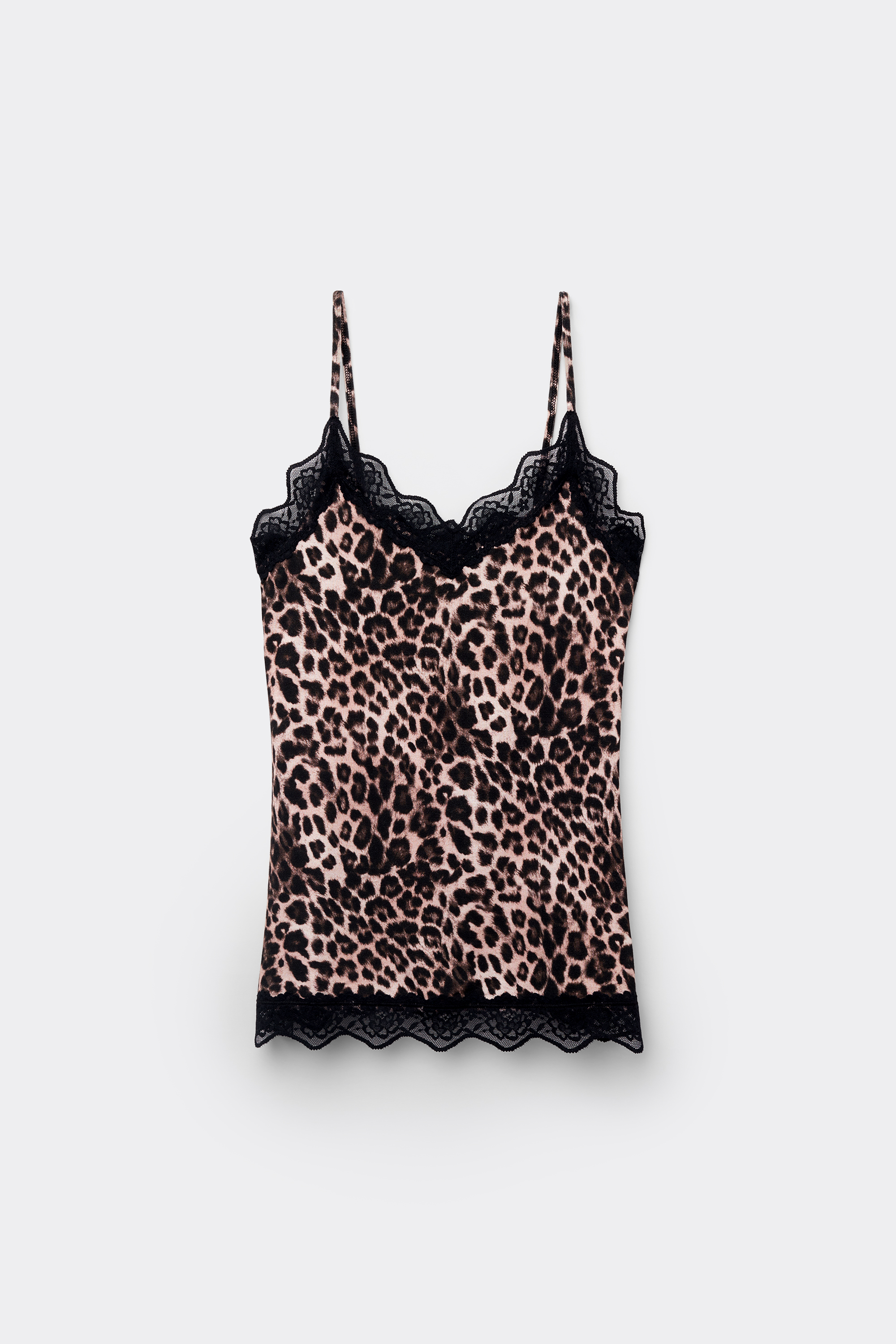 V-Neck Camisole with Lace Insert