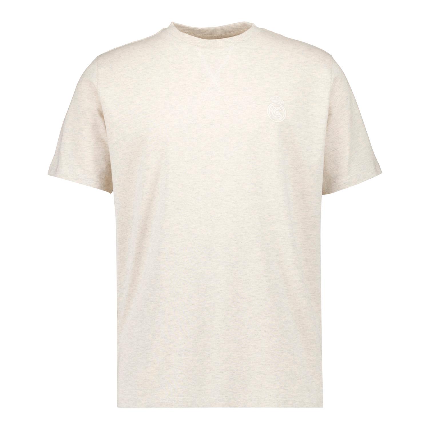 Mens Plum Noir Stitch Neck T-Shirt Cream