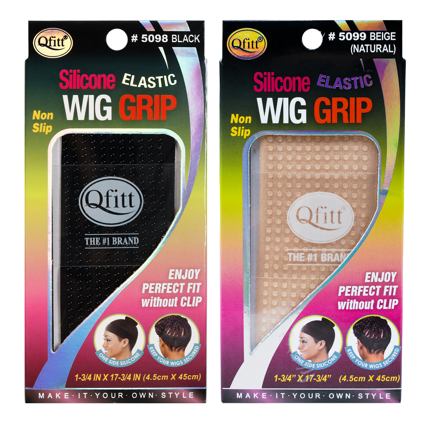 Qfitt Silicone Elastic Non Slip Wig Grip 1-3/4