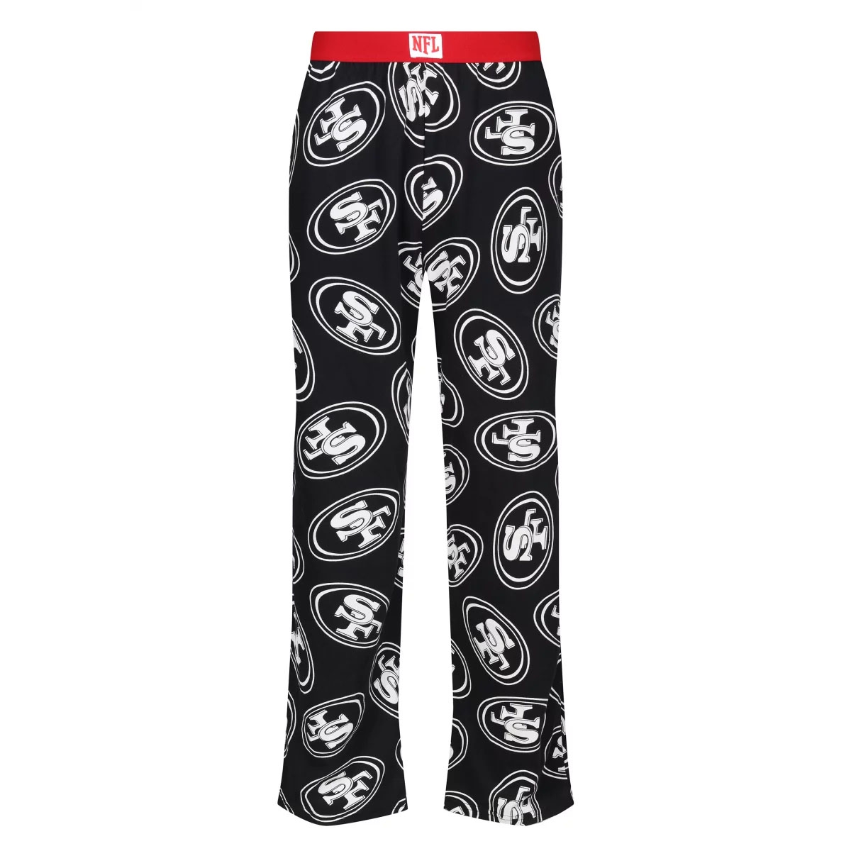 San Francisco 49ers Outline Recovered NFL Lounge Pants Black