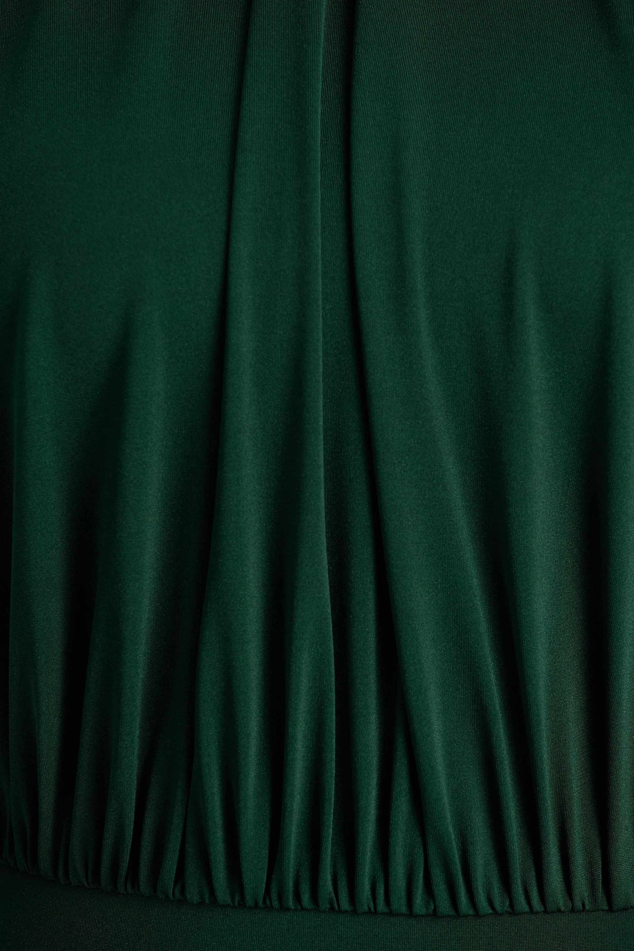 Darielle | Bottle Green High-Neck Cape-Sleeve Maxi Dress