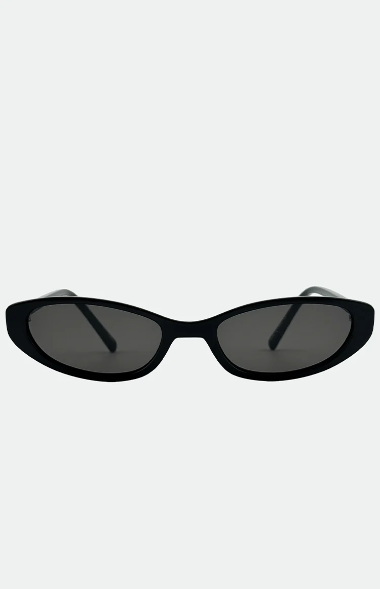 Otra Eyewear Lulu Black Thin Cat Eye Sunglasses