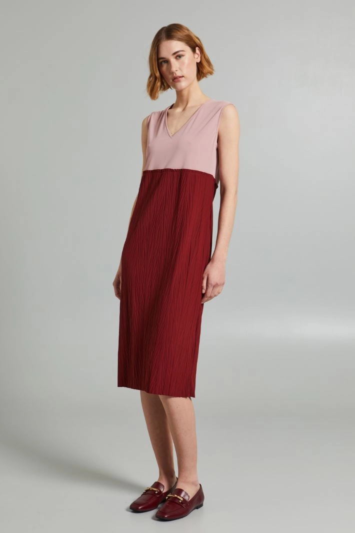 Belted sheath dress - BORDEAUX ANTIQUE PINK