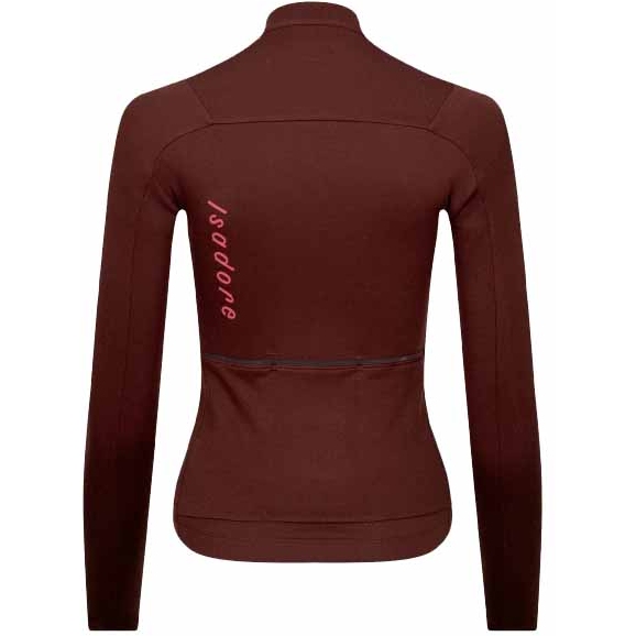 Isadore Debut Merino Long Sleeve Jersey Women - bitter chocolate