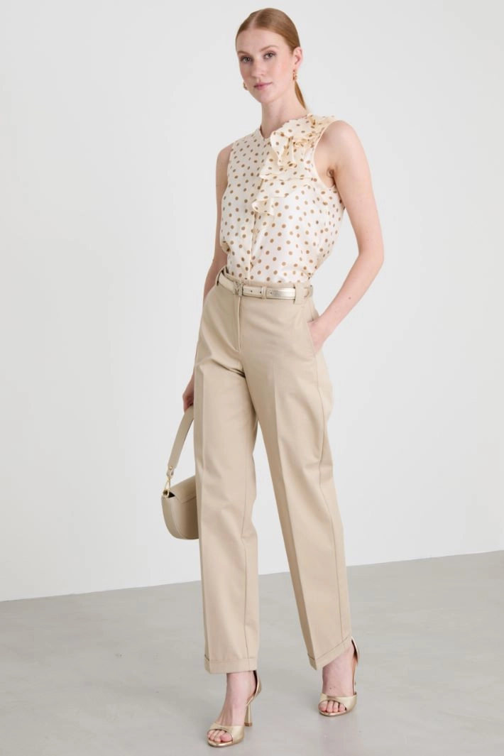 Gabardine trousers - BEIGE