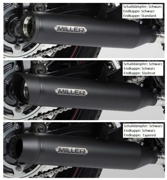 Miller Exhaust Silencer Black with Standard End CapHONDA 500 CL 500 - 2023 - 2024Ref: Mil00971A / Ho-Cl5-X51.07