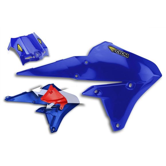 CYCRA blue radiator shroud with air box coverRef: CYC0258 / 05201365