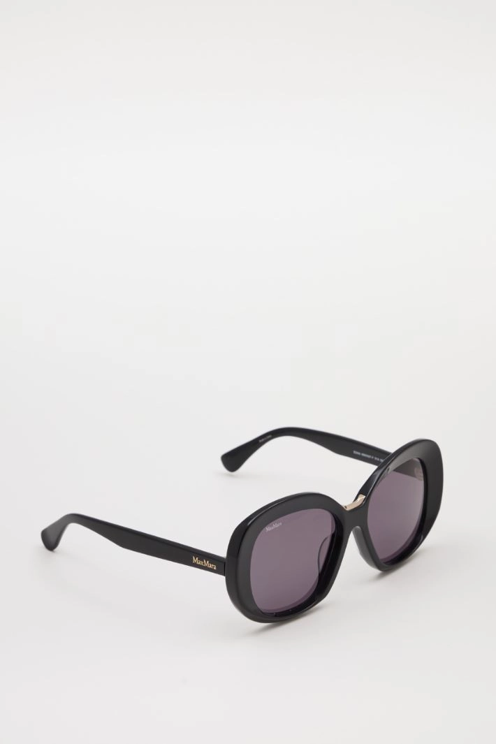 Oversized round sunglasses - BLACK