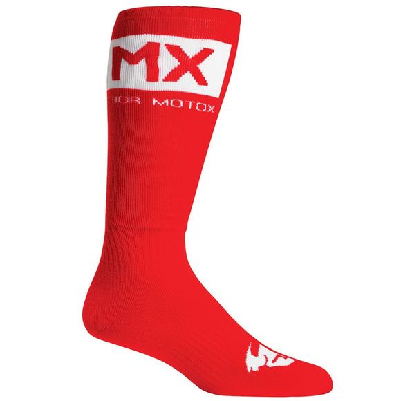 Thor MX SOLID RED WHITE MX Socks - Red / WhiteRef: TO2817