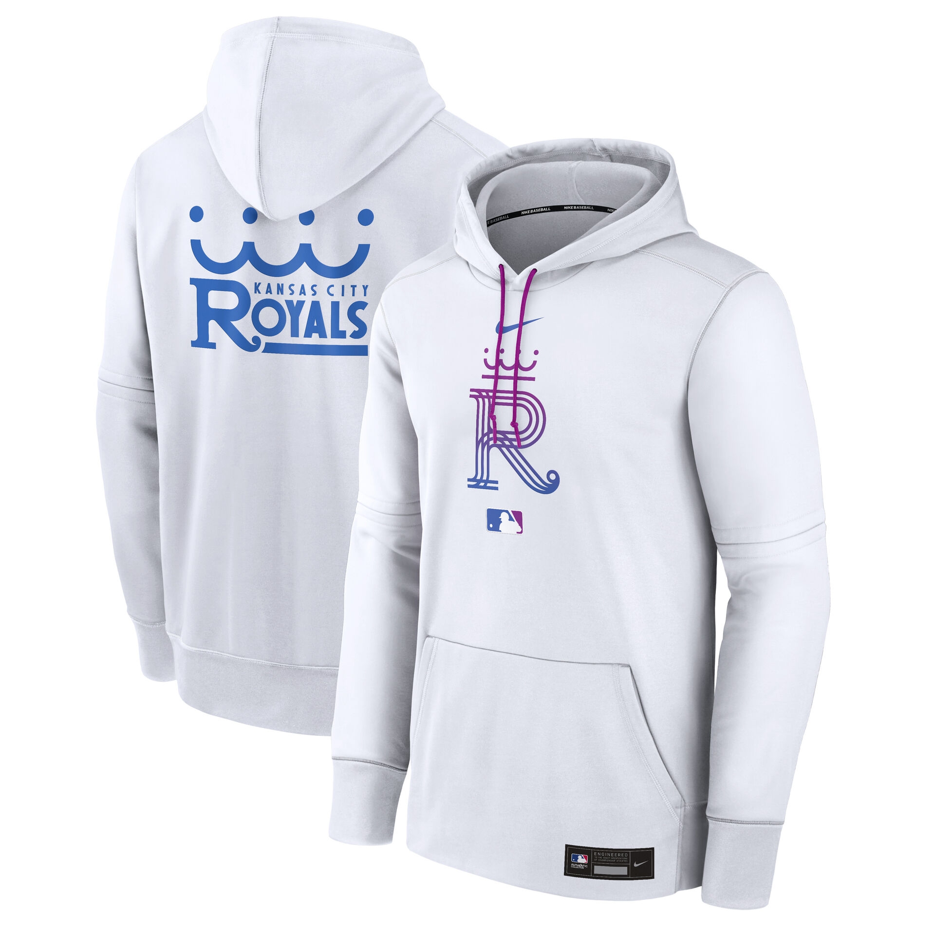 Kansas City Royals City Connect 2026 MLB Authentic Therma Hoodie White