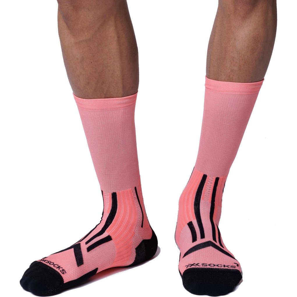 X-Socks Trailrun Perform Crew Socks - dusty rose/black