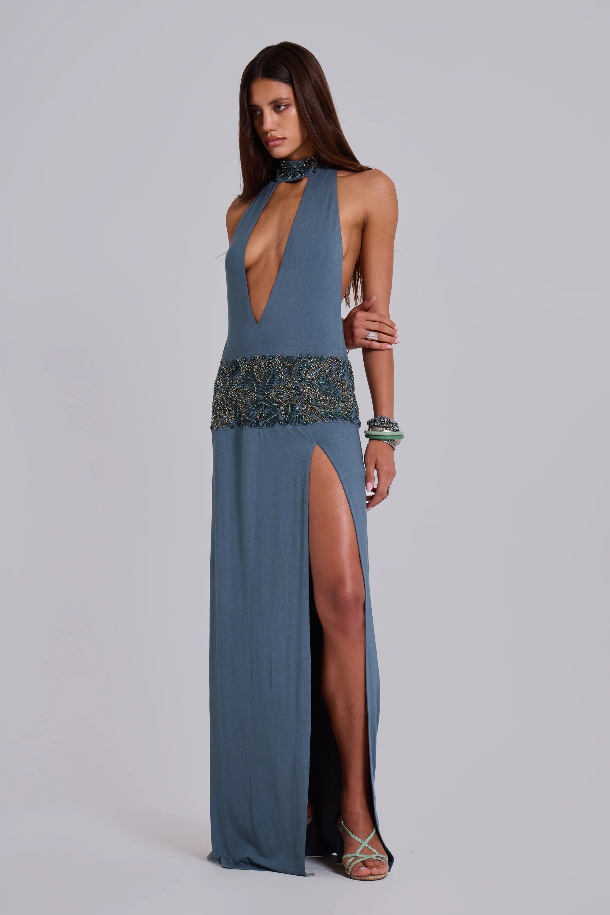 Odara Hand Beaded Maxi Dress