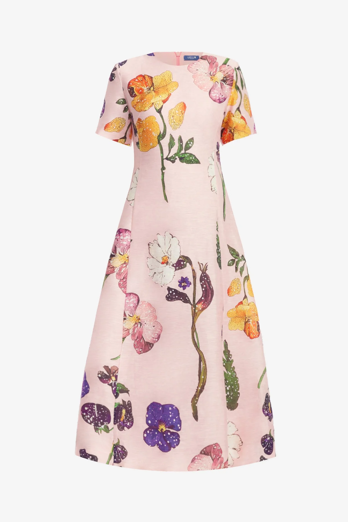 Caroline Short Sleeve Midi Dress - Wildbloom