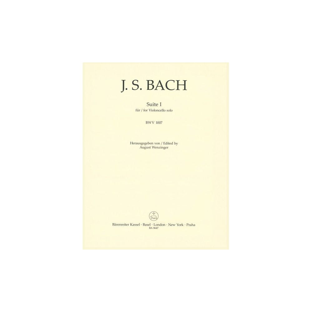 Bärenreiter Bach Suite 1 Cello – Thomann Ireland