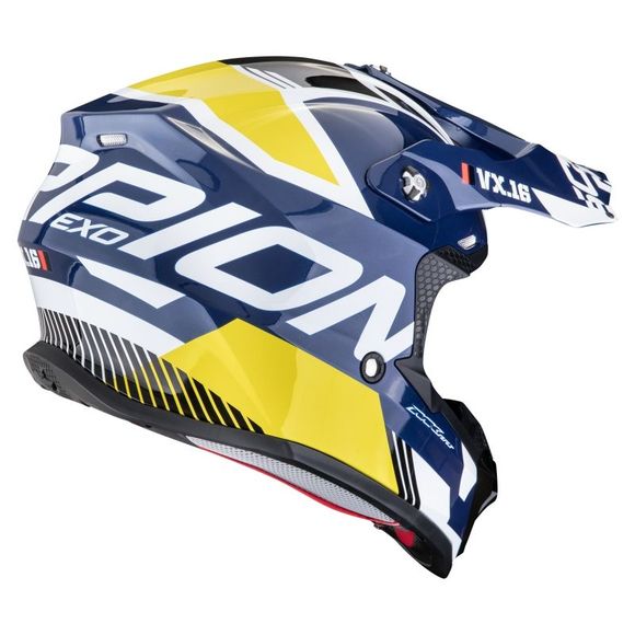 Casque cross Scorpion Exo VX-16 EVO AIR - ANALOG 2026 - Blanc / JauneRef : SC1266
