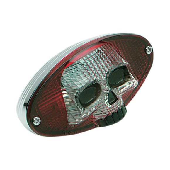 Drag Specialties Universal Oval Skull Tail Lights - GrayRef: DRG0110 / 09021242