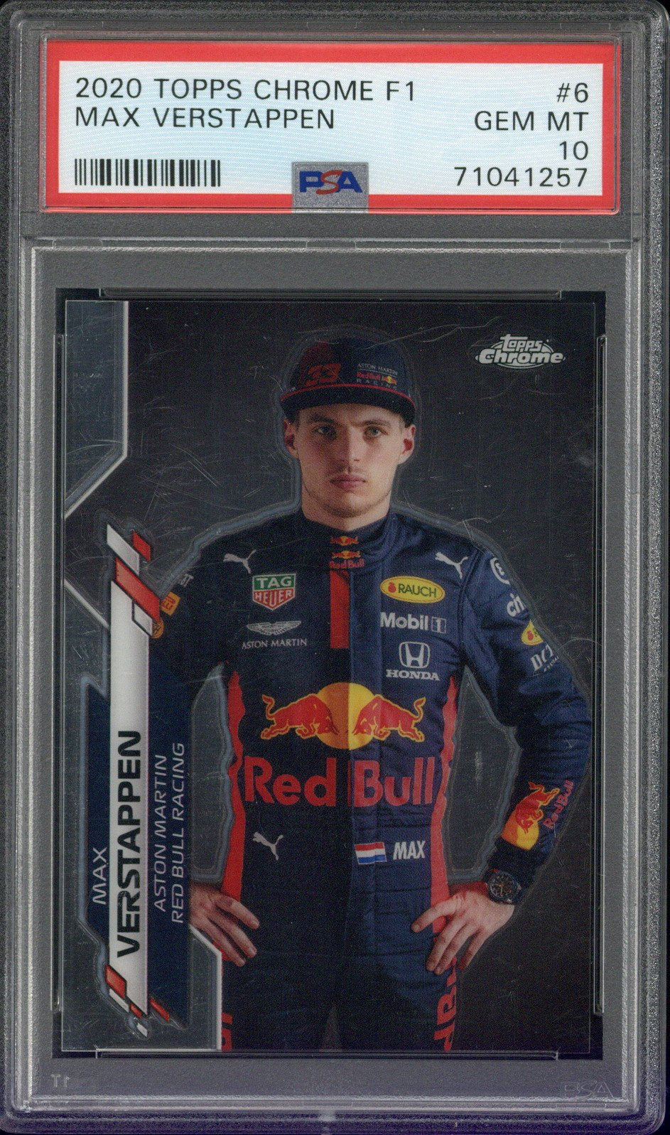 2020 Topps Chrome F1 MAX VERSTAPPEN #6 PSA 10
