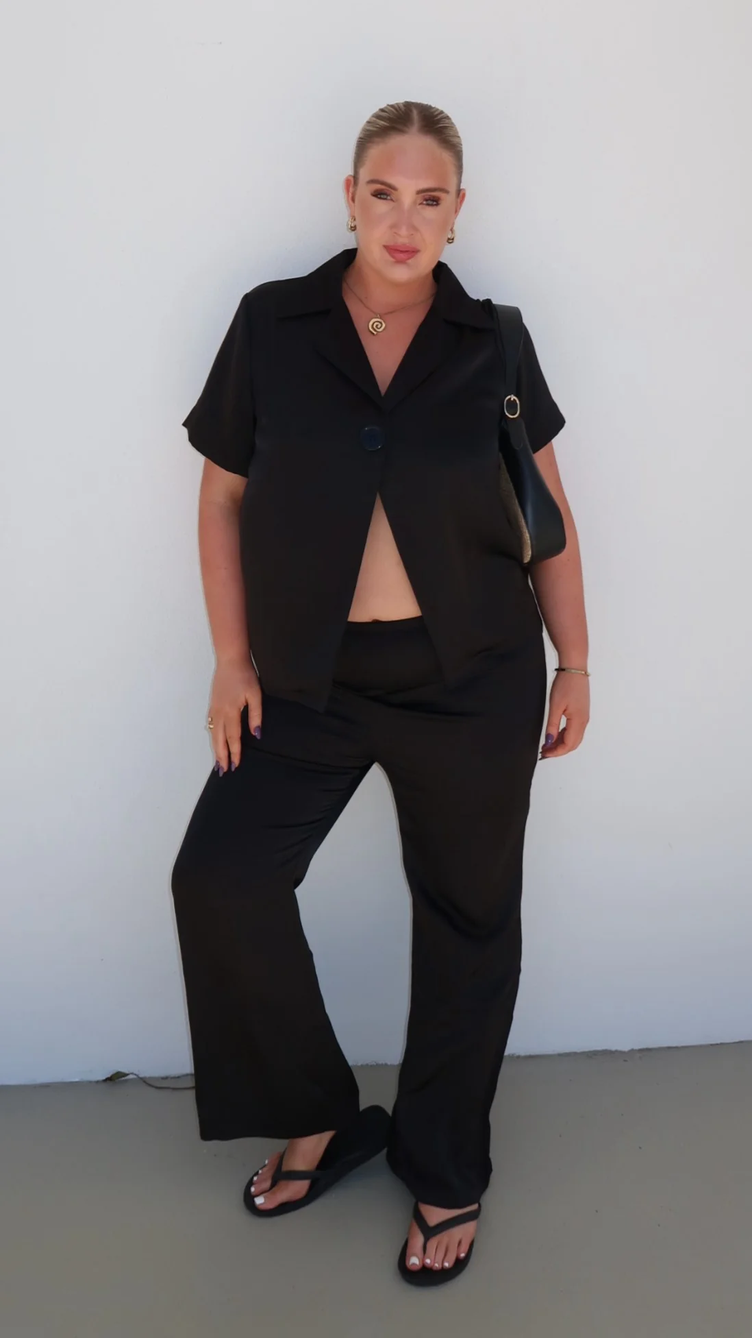 Imogen Button Shirt - Black