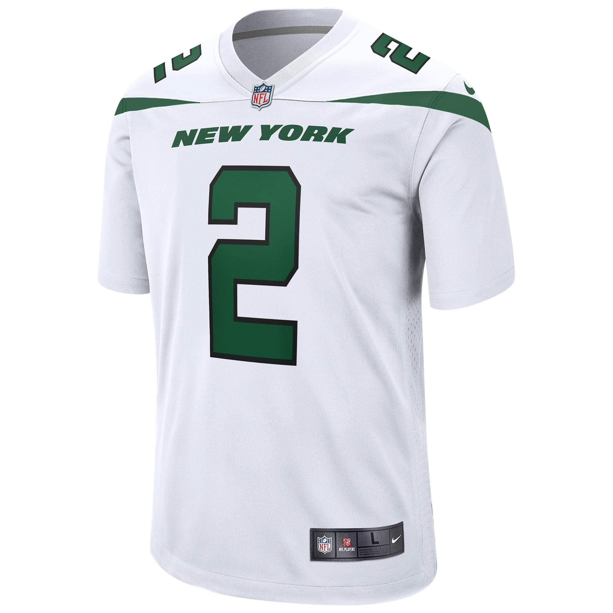 Zach Wilson #2 New York Jets Nike Game NFL Football Jersey White