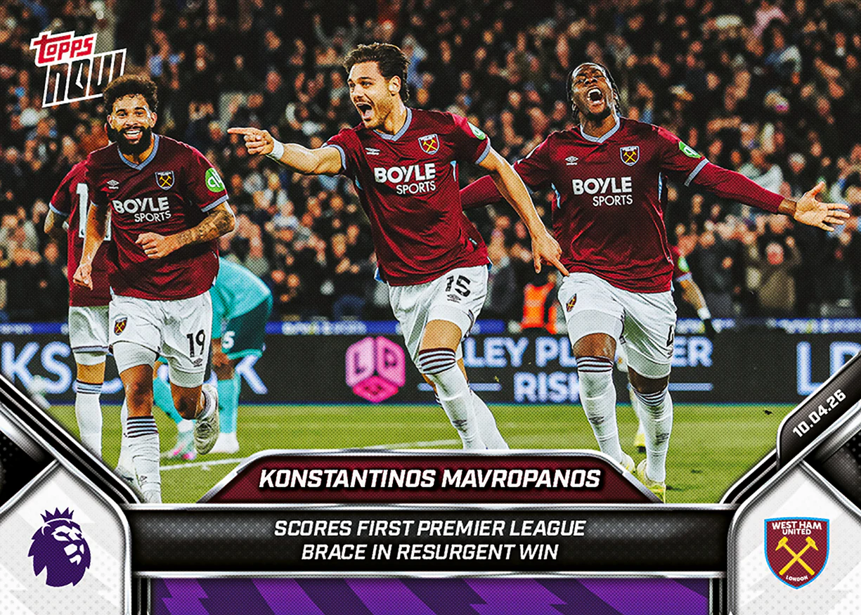 Konstantinos Mavropanos - 2025-26 Premier League Topps NOW® - Card 166 - PR: 323