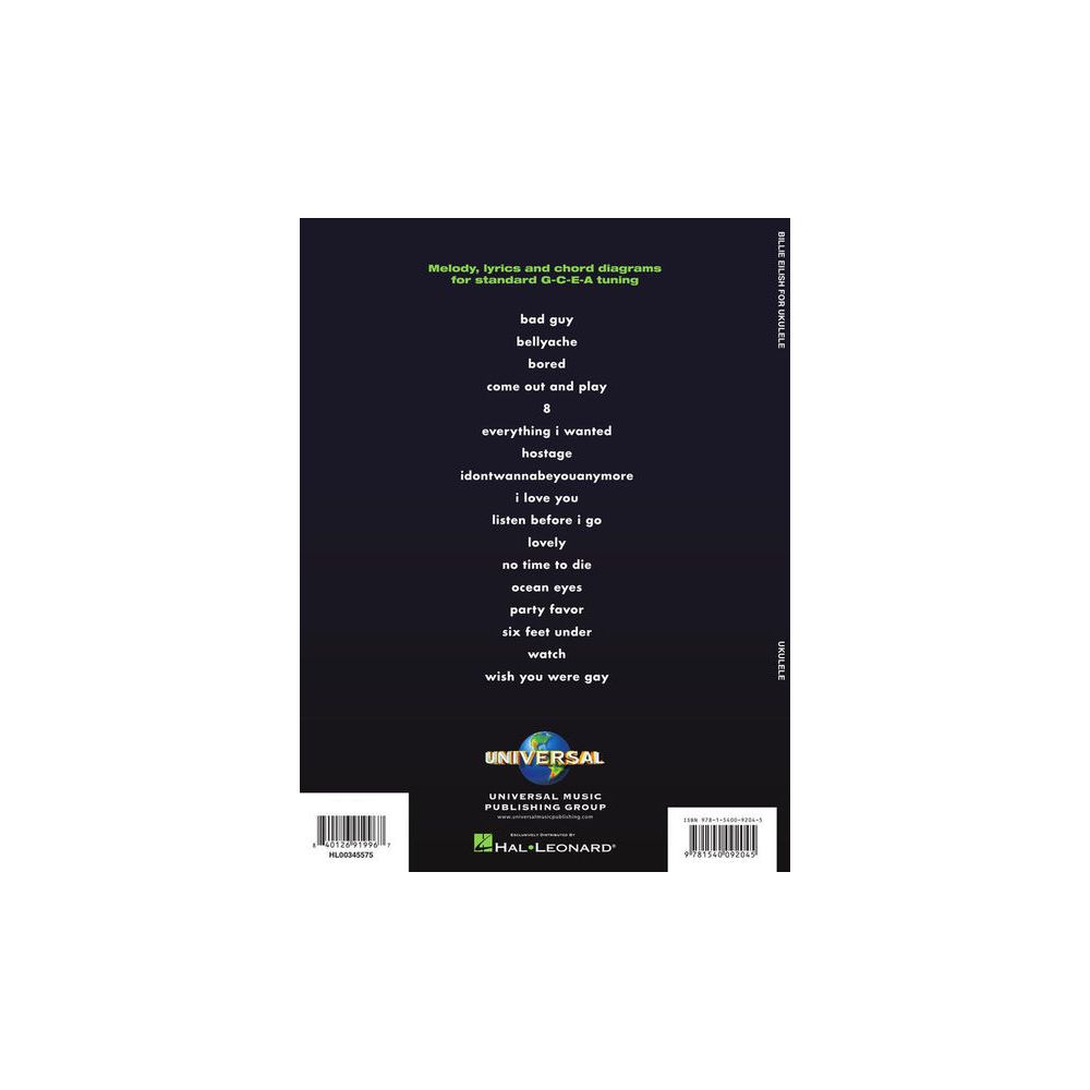 Hal Leonard Billie Eilish For Ukulele – Thomann Ireland