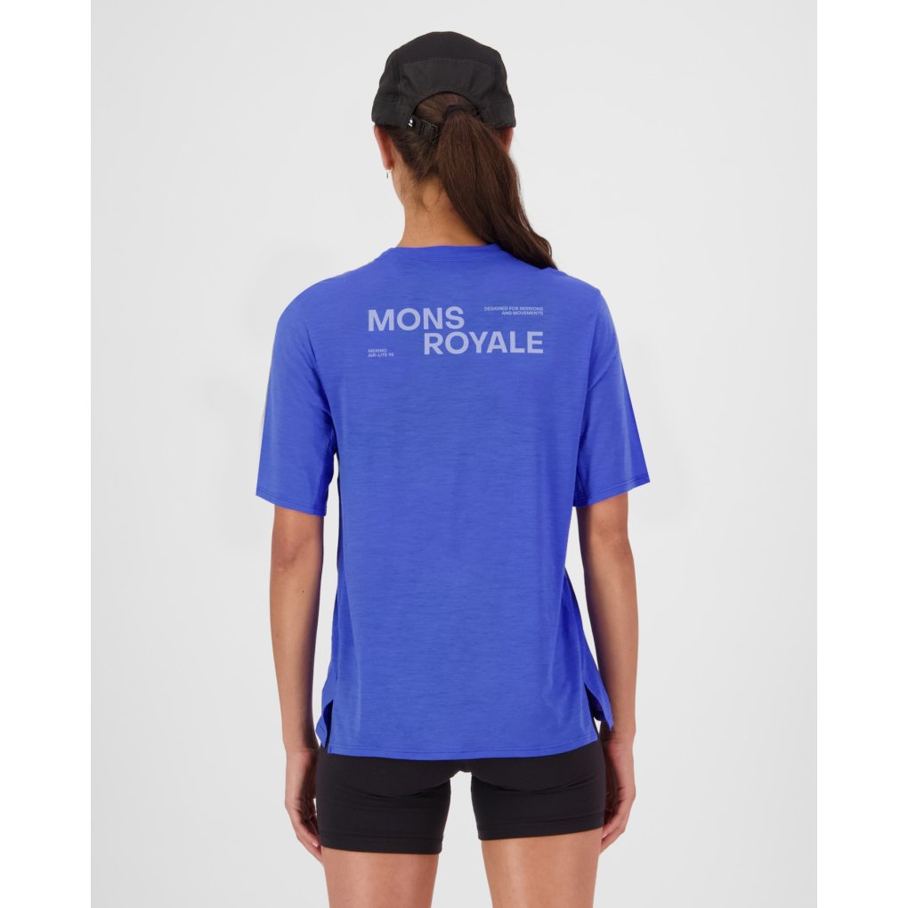 Mons Royale Aero Ultralight Merino T-Shirt Women - ultramarine