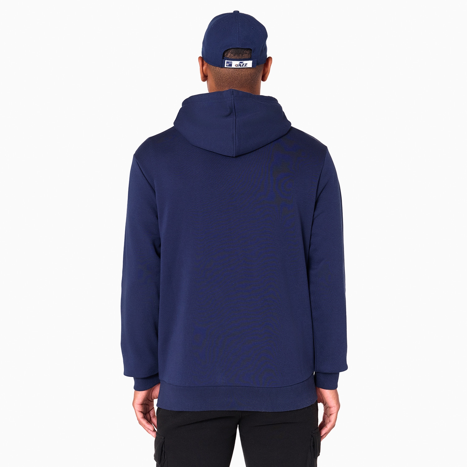 Utah Jazz Team Logo New Era Hoodie NBA Sweatshirt Navy