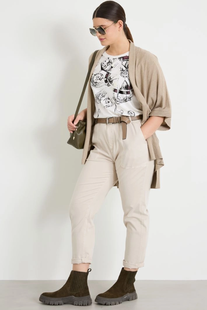 Gabardine trousers - SAND