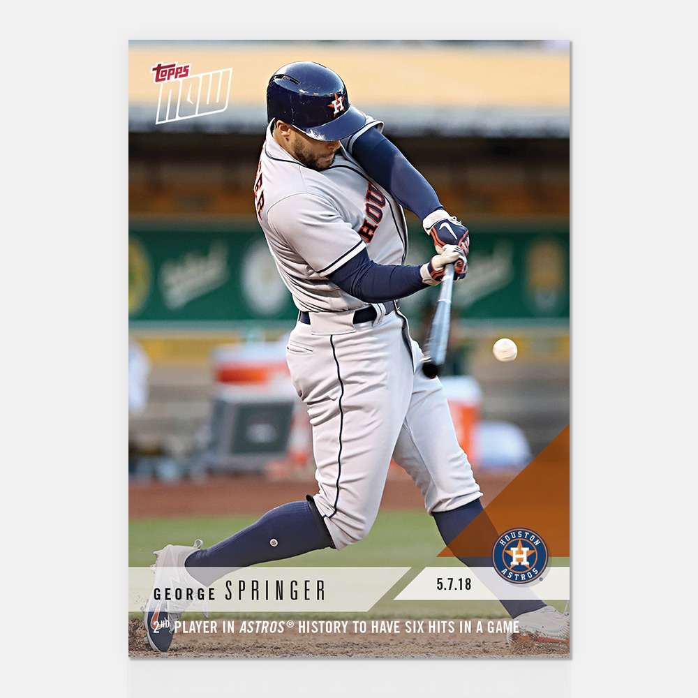 George Springer - 05/07/2018 TOPPS NOW® Card 185 - Print Run: 385