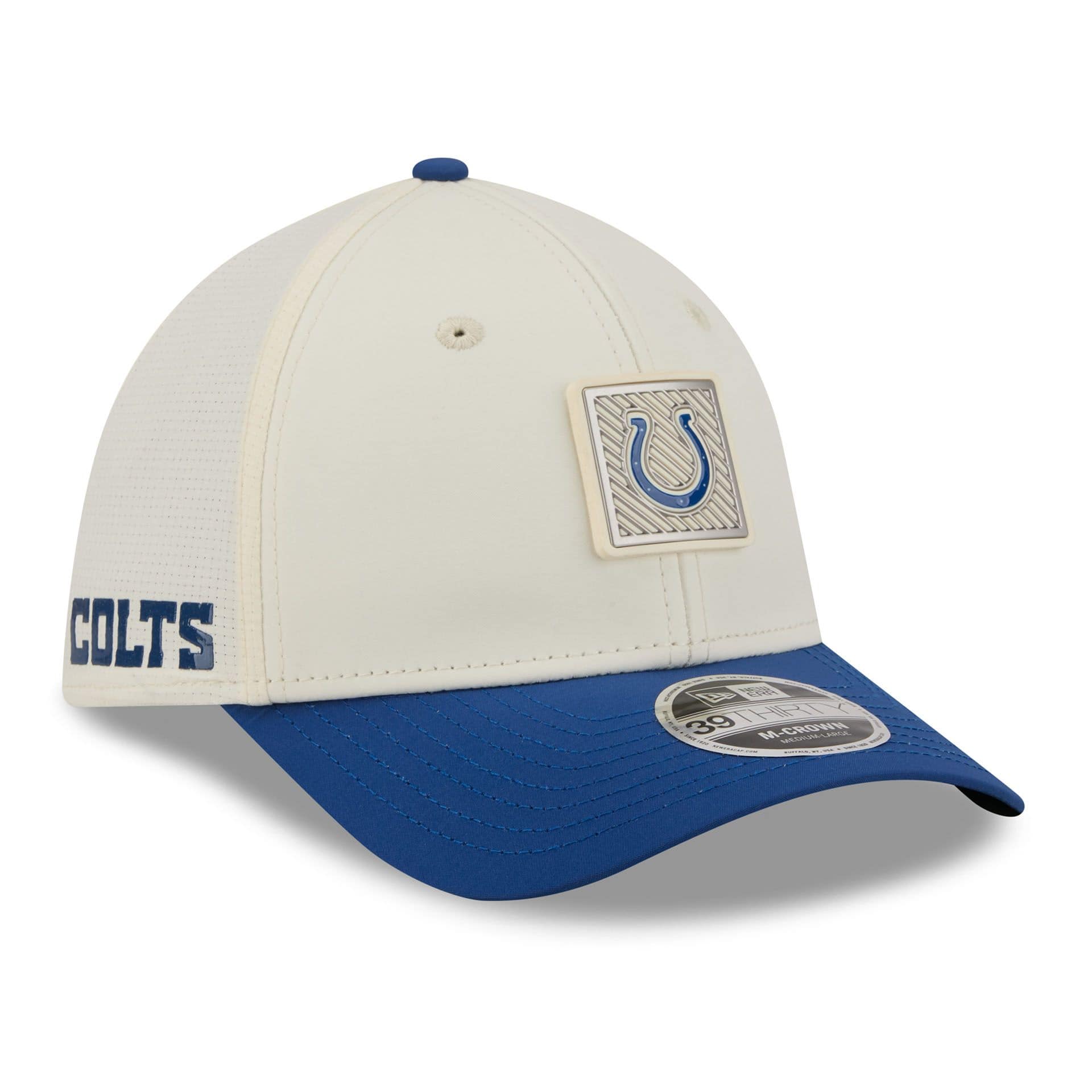 Indianapolis Colts 2026 NFL Training Camp 39THIRTY Flex Cap Cream/Blue