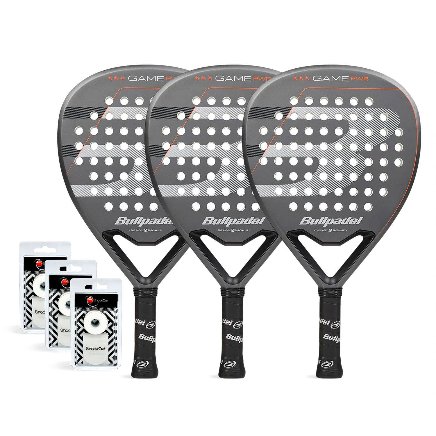 TRIPACK BULLPADEL GAME POWER GREY
