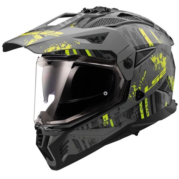 Casque intégral LS2 MX702 PIONEER II CRAZY - Noir / JauneRef : LS0902