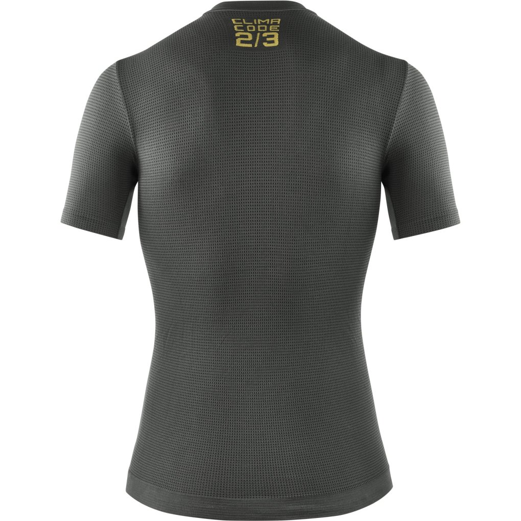Assos P1 Spring Fall Short Sleeve Skin Layer Men - anthracite grey