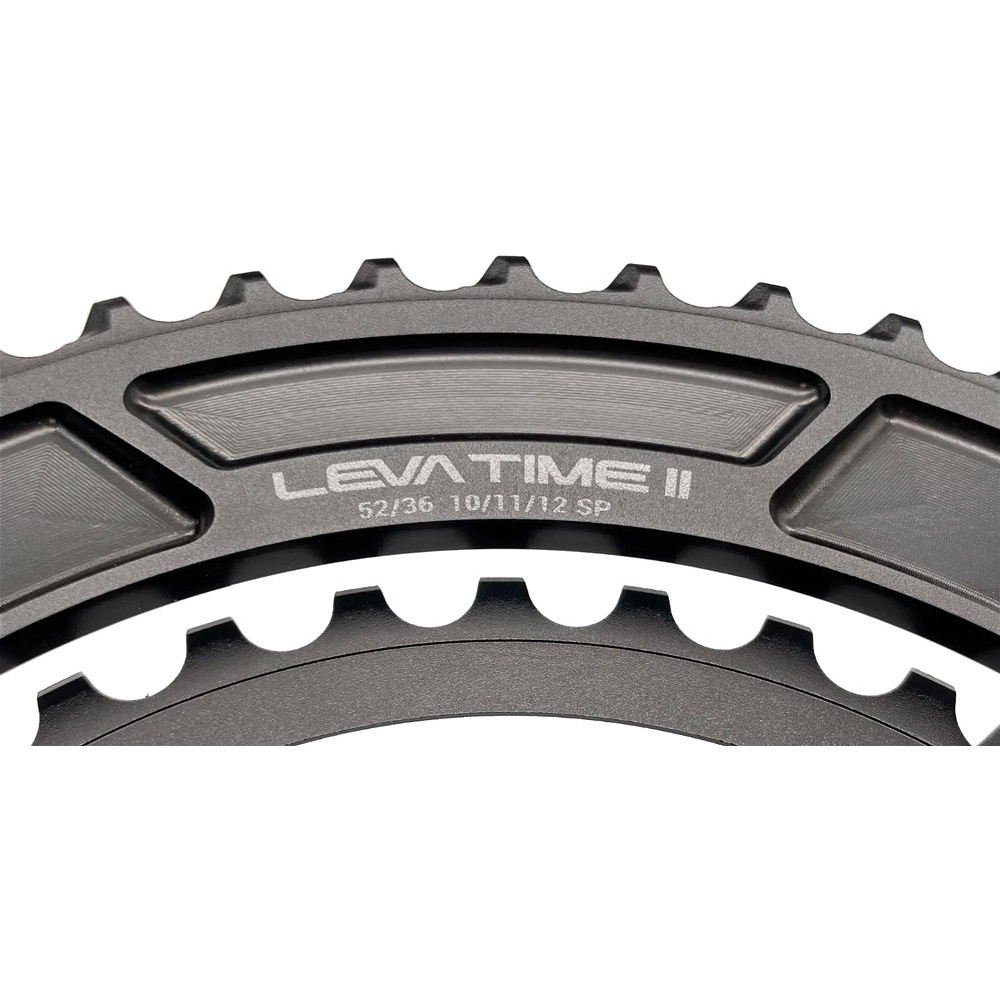 Praxis Works LevaTime II X-Kit Chainring Set- Direct Mount | 4 arm | 160/104mm Road - 53/39T - black