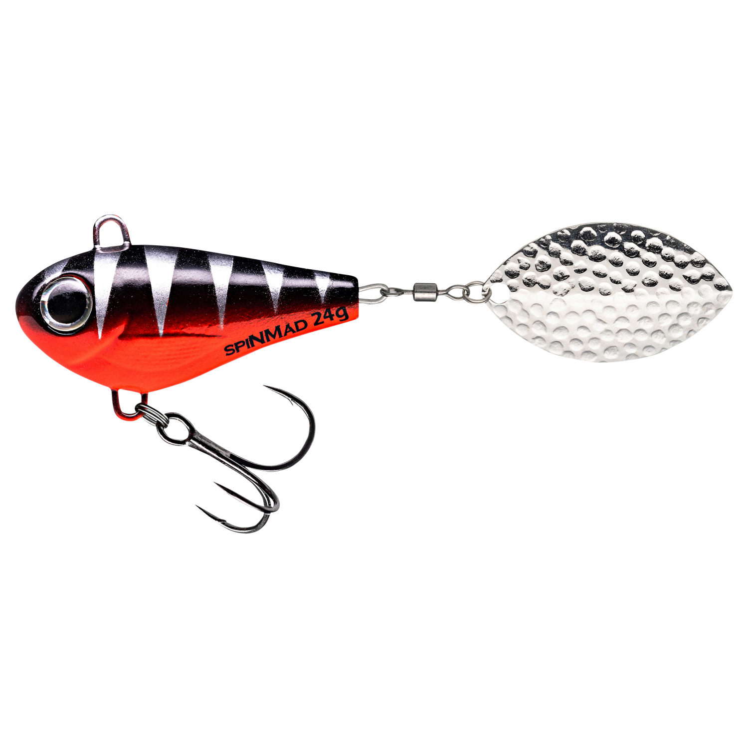 SpinMad Lead Head Spinners Jigmaster (Black Perch, 24 g)