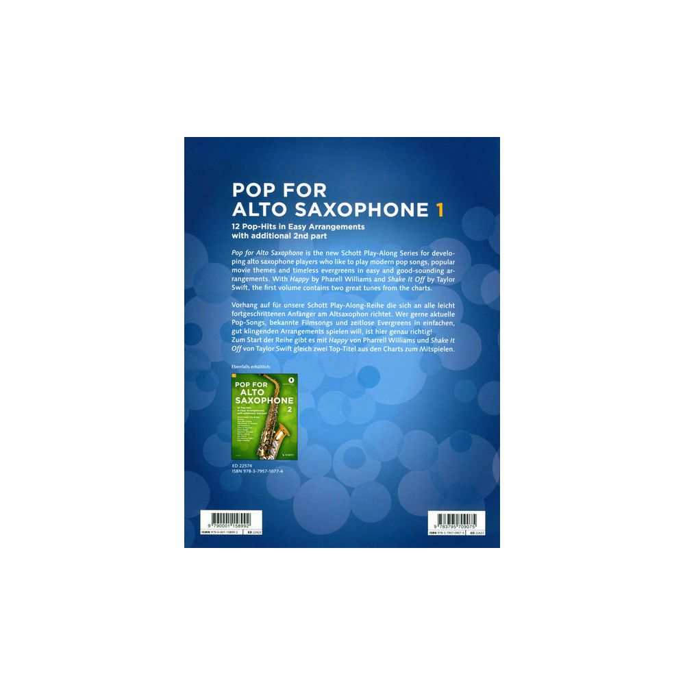 Schott Pop For Alto Saxophone 1 – Thomann Ireland