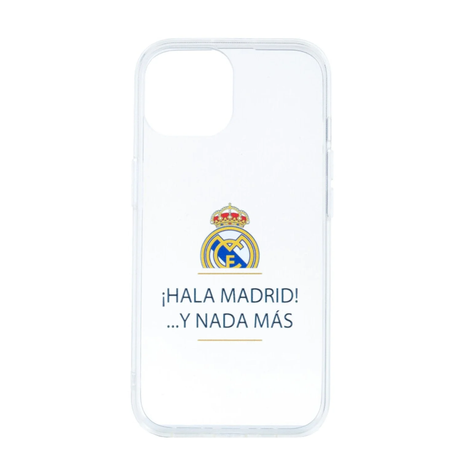 Real Madrid Transparent iPhone 14 Plus Case “¡Hala Madrid!”
