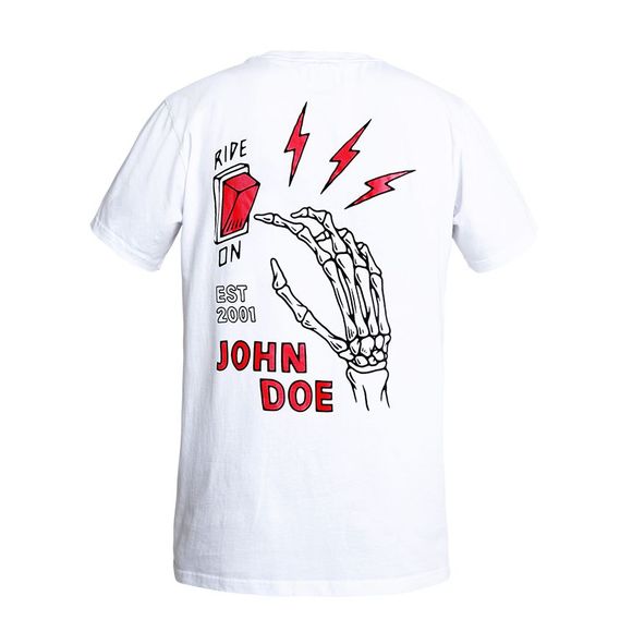 John Doe LIVE RIDE ON Short Sleeve T-shirt - WhiteRef: JDE0147