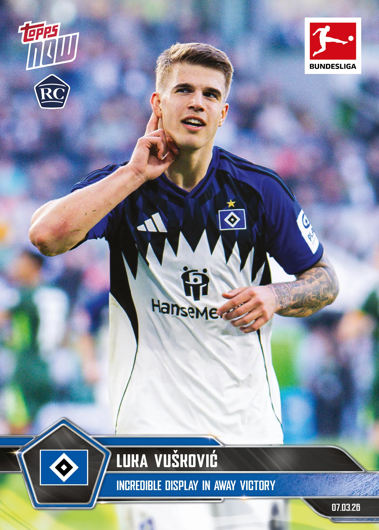 Luka Vušković - 2025-26 Bundesliga Topps NOW® - Card 143 - PR:2432