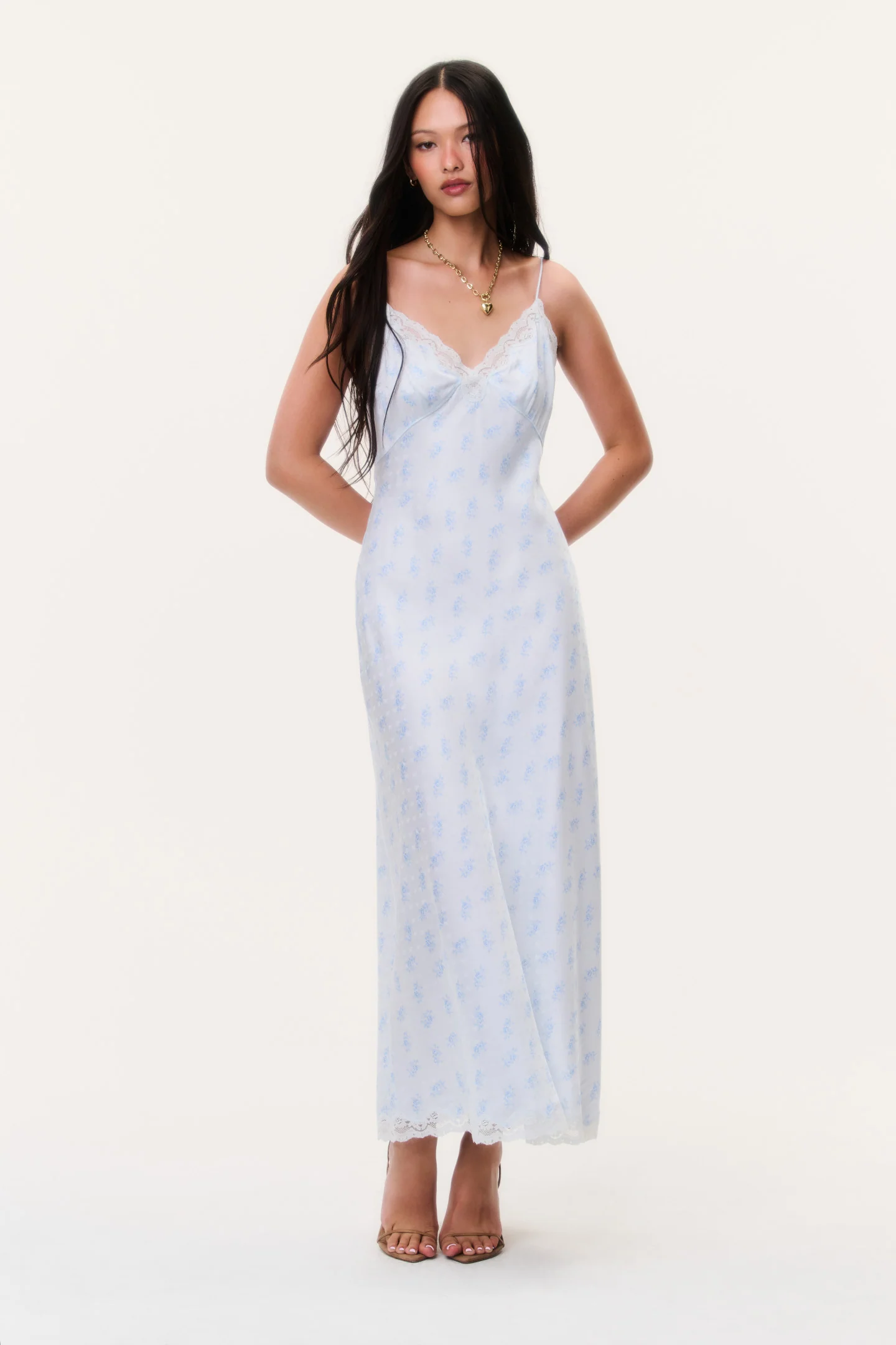 Manuela Silk-Blend Maxi Slip Dress