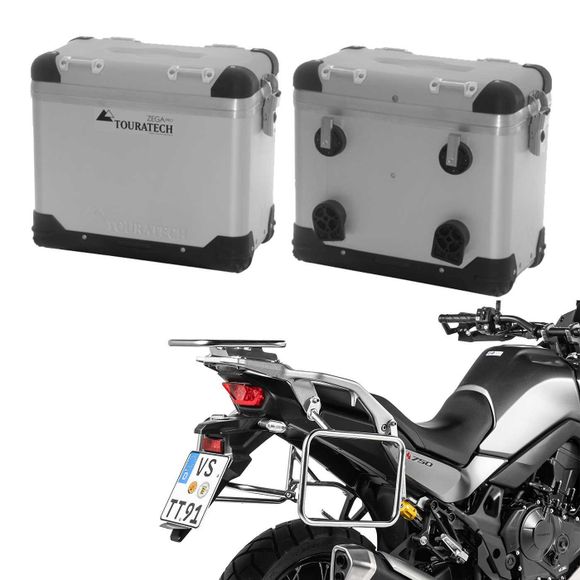 Touratech ZEGA Pro 38/38 suitcase - Gray support included - Gray anodizedRef: Trt01048A / 01-401-5711-0