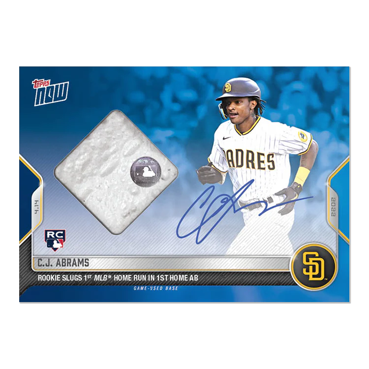 On-Card Auto-Relic # to 49 - C.J. Abrams - 2022 MLB TOPPS NOW® Card 51B