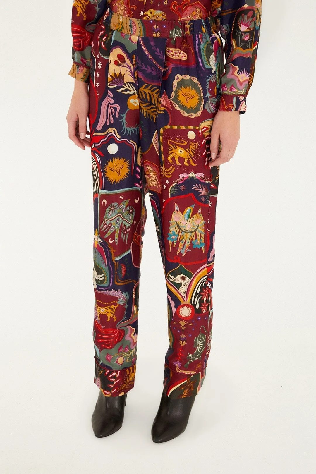 Multicolor Artsy Surreal Land  Pants