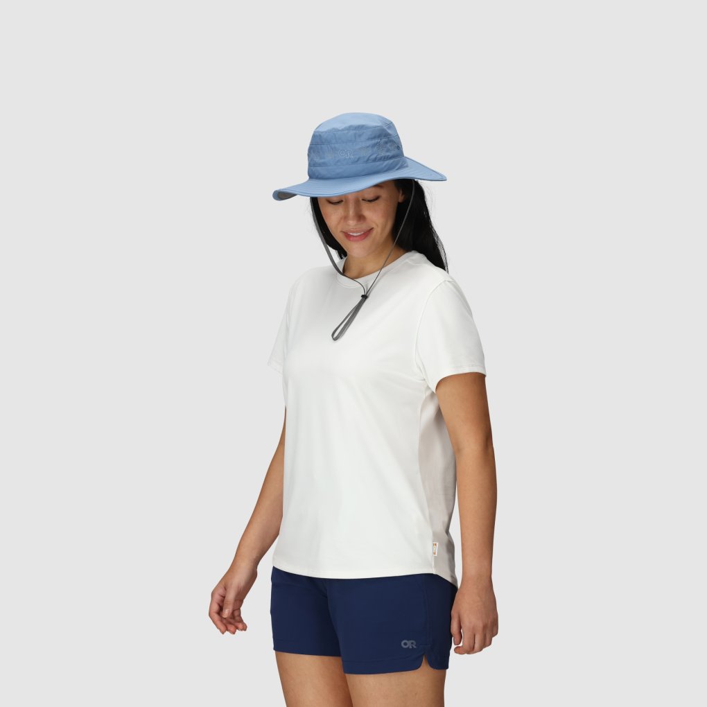 Outdoor Research Solar Roller Sun Hat Women - titanium-rice embroidery