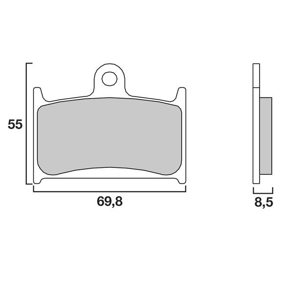 Plaquettes de freins Brembo modéle LA Sinter Métal Fritté AvantRef : 07SU14LA
